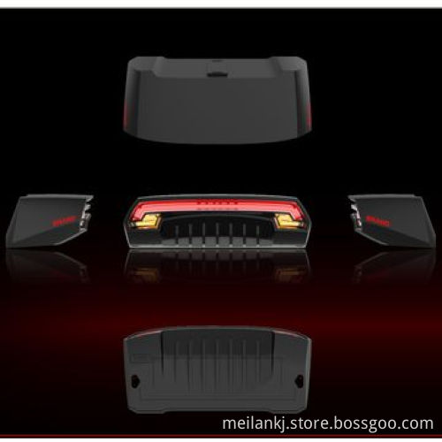 Remote control laser rear light, yellow light flashes indication of the rear bike turn right/left